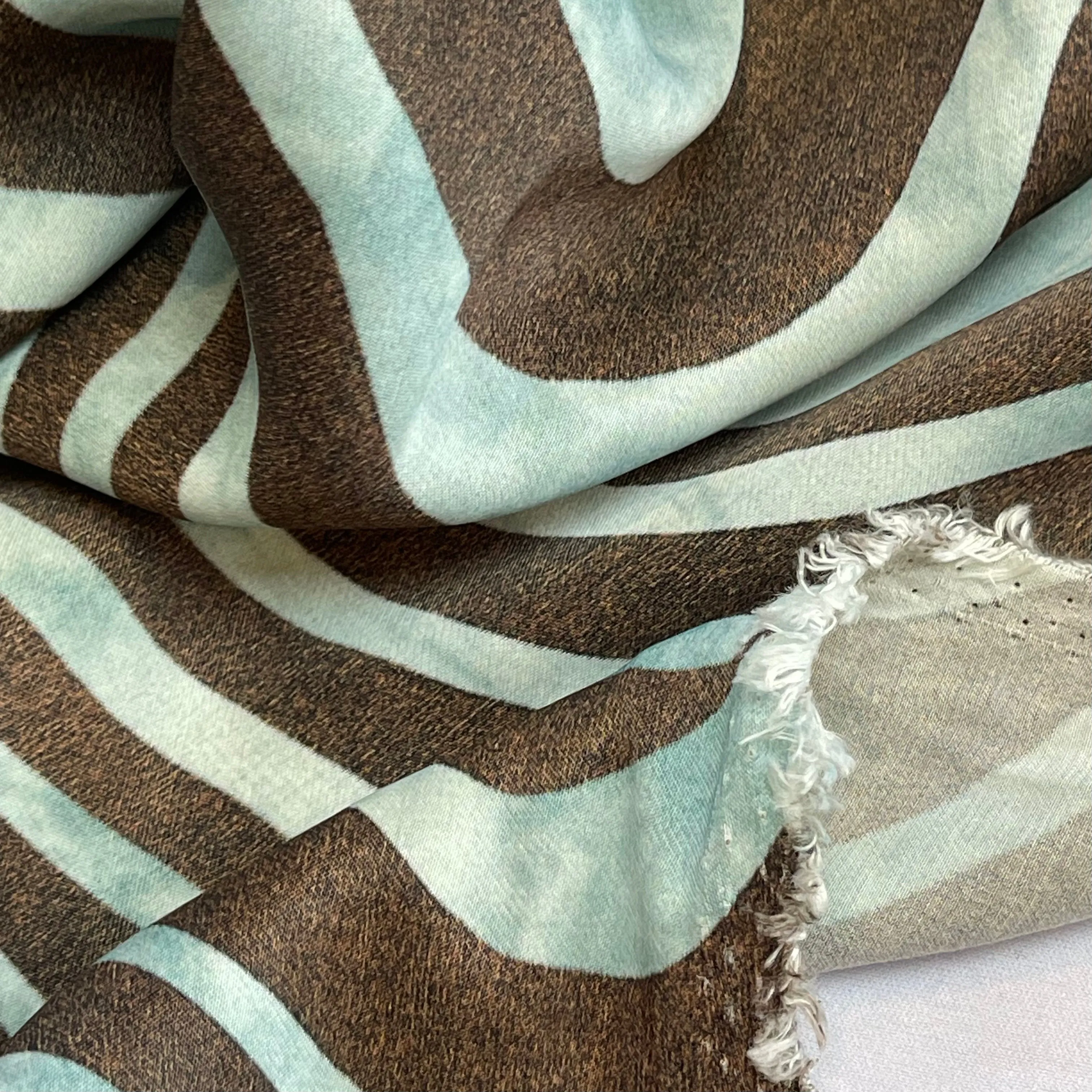 1.75m Chocolate zebra Luxury Drape Viscose Satin (Copy)