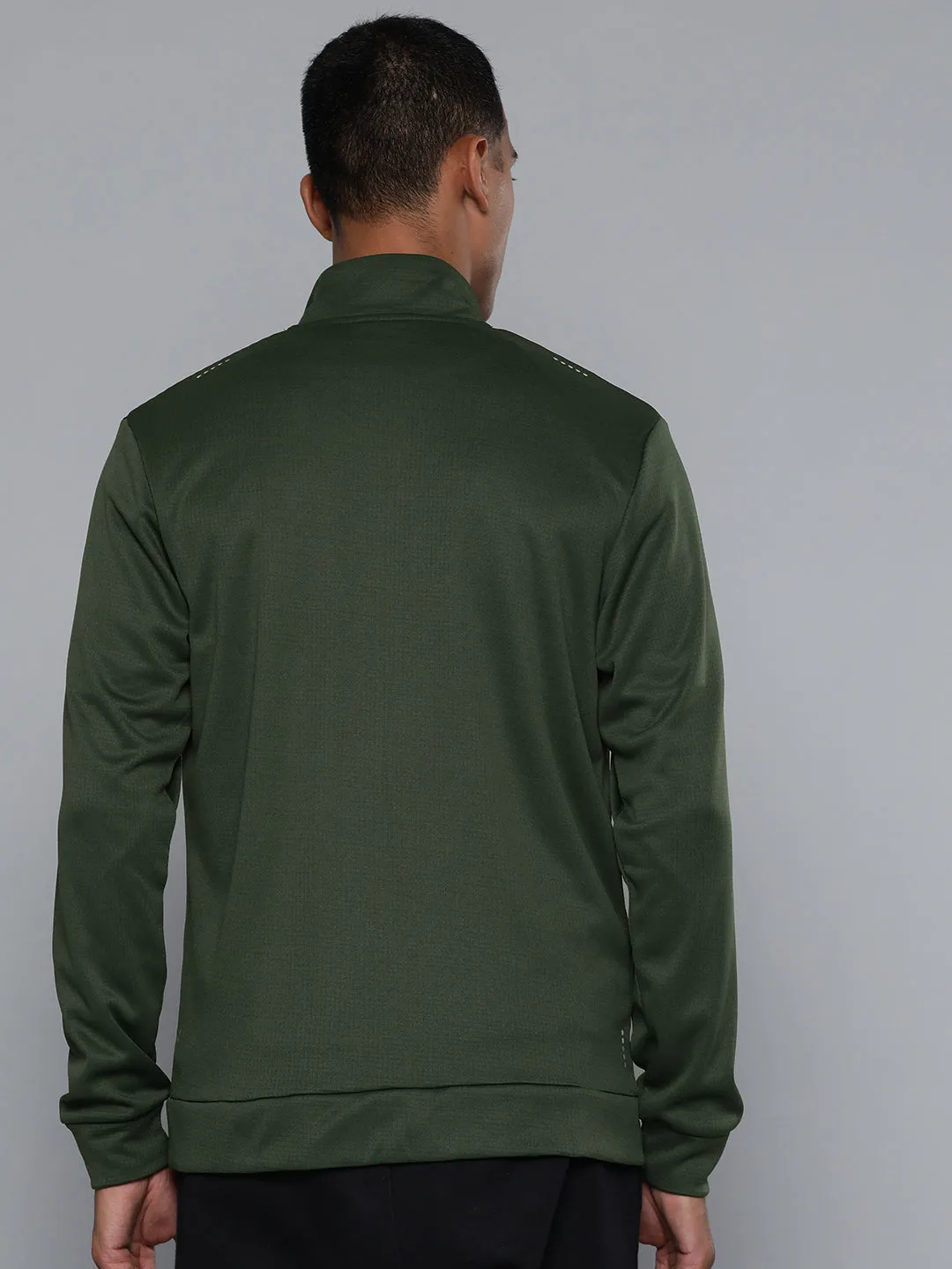 Alcis Men Olive Running Bomber Jacket