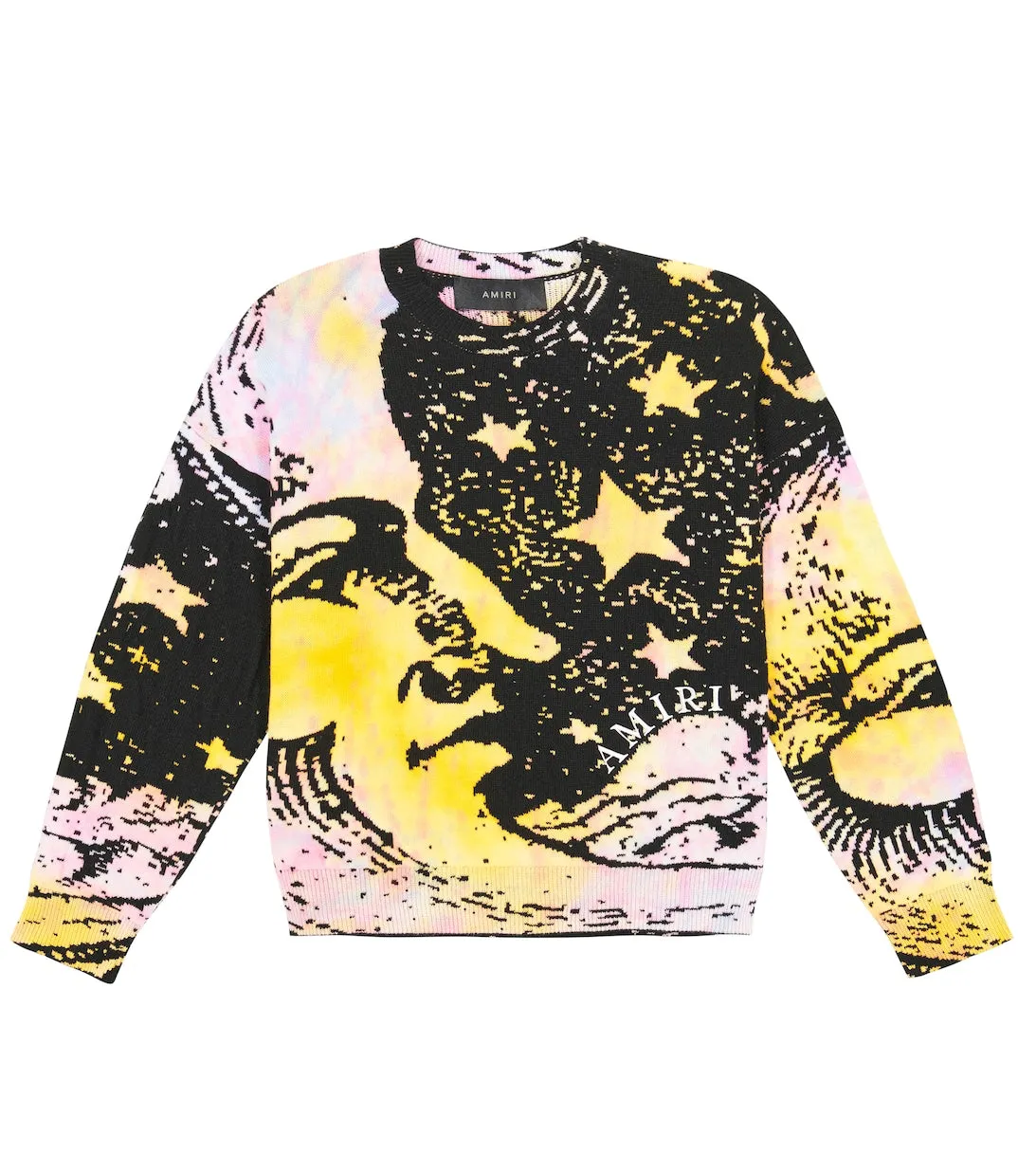 Amiri Cotton Cashmere Intarsia Sweater, Multicolor