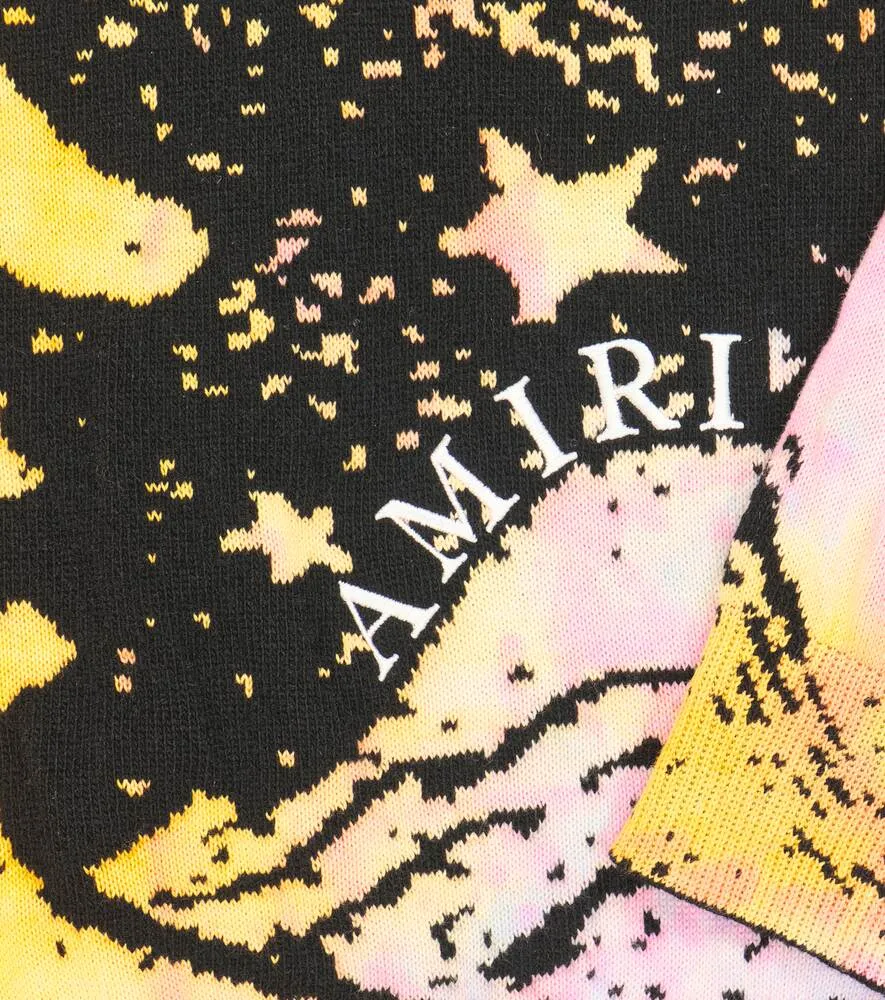 Amiri Cotton Cashmere Intarsia Sweater, Multicolor