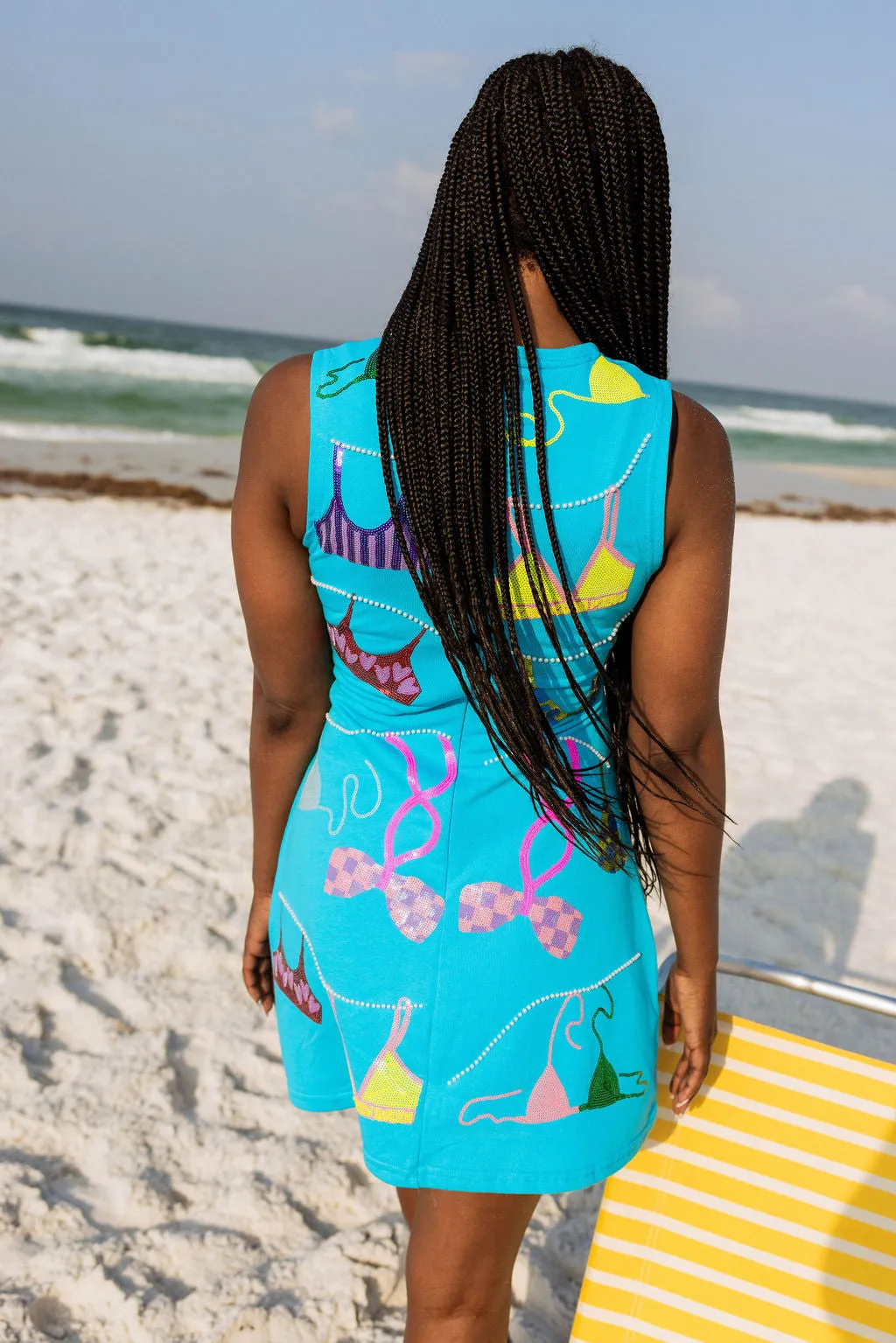 Aqua Hanging Swimsuits Tank Dress