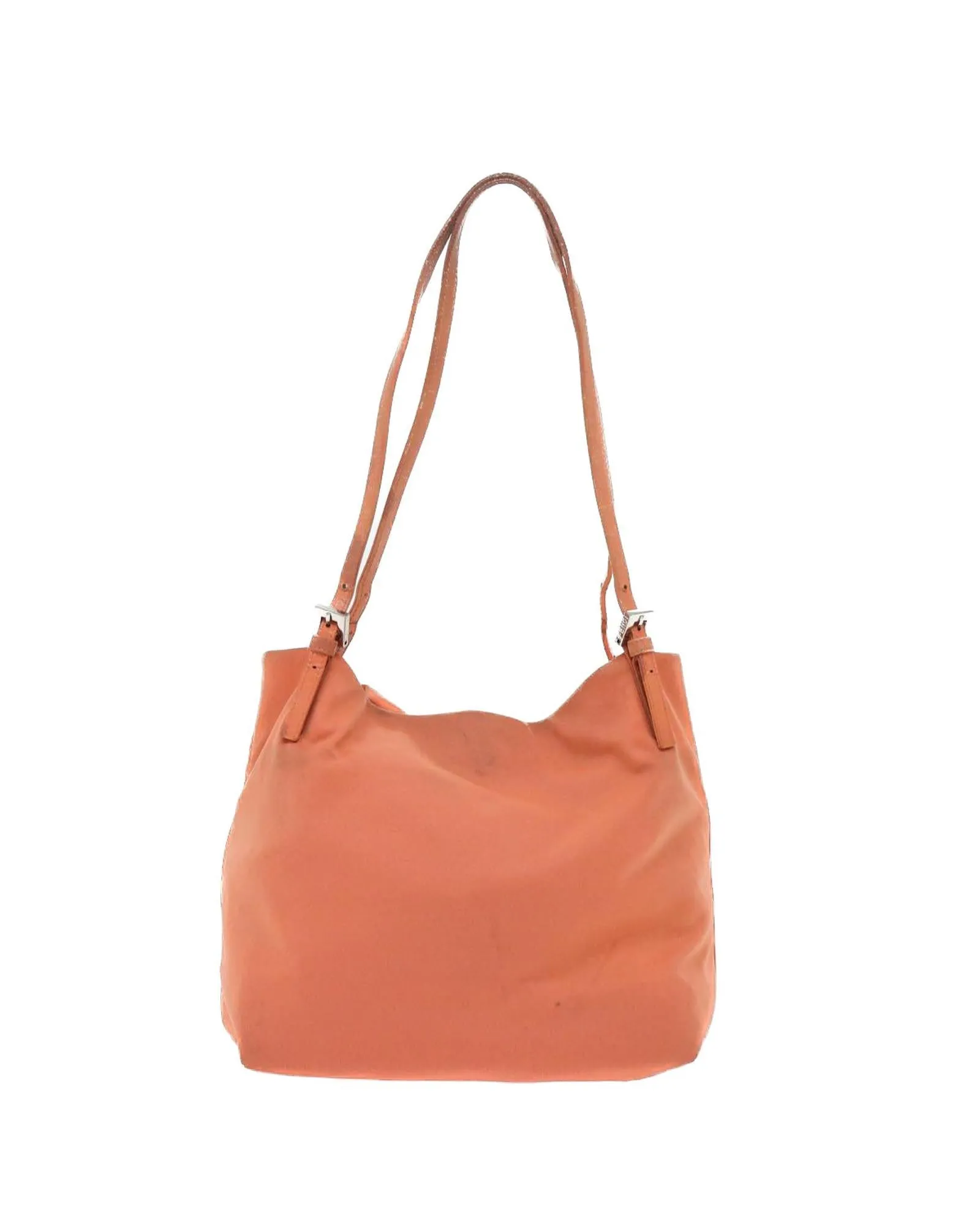 Authentic Orange Nylon Shoulder Bag by Fendi