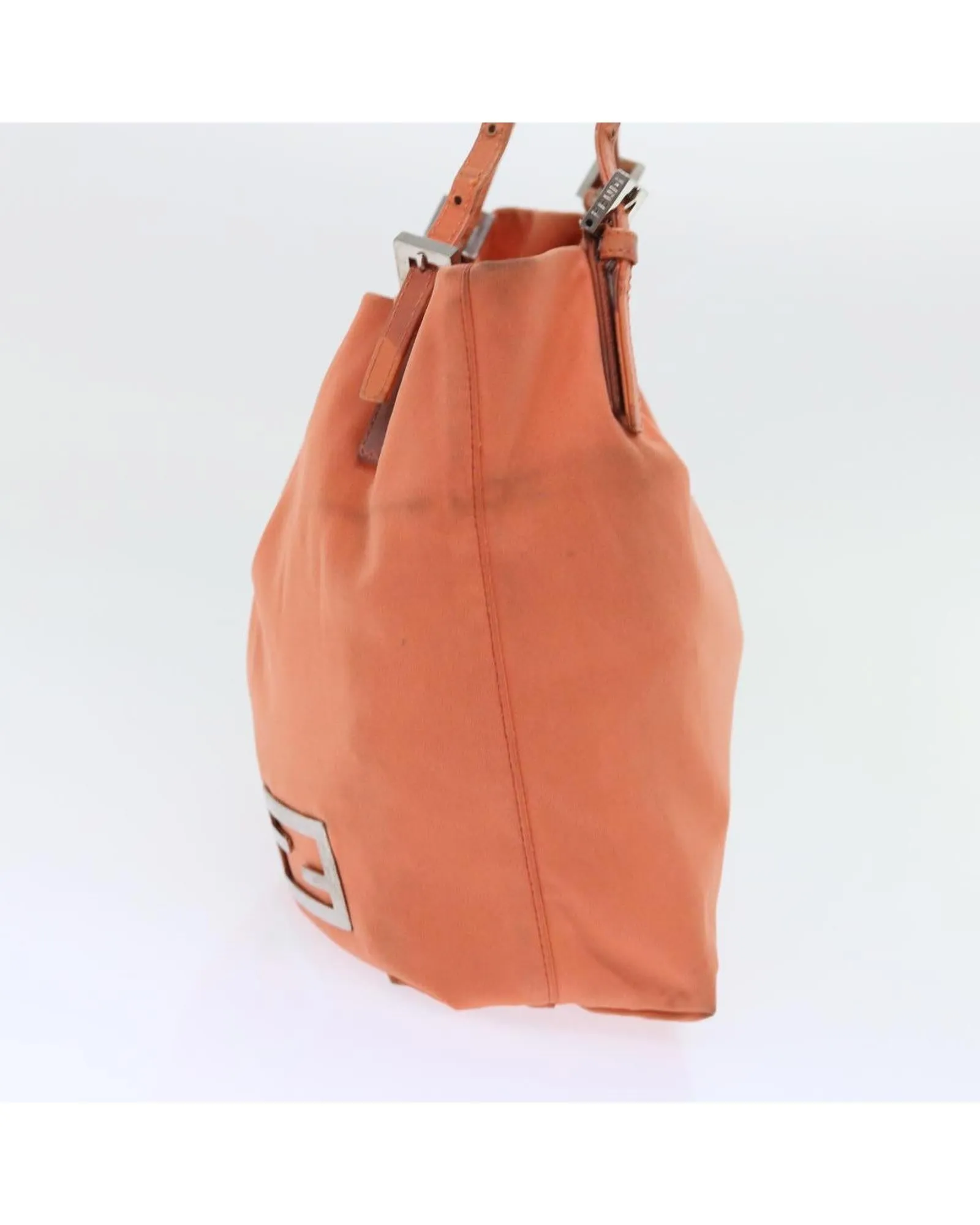 Authentic Orange Nylon Shoulder Bag by Fendi