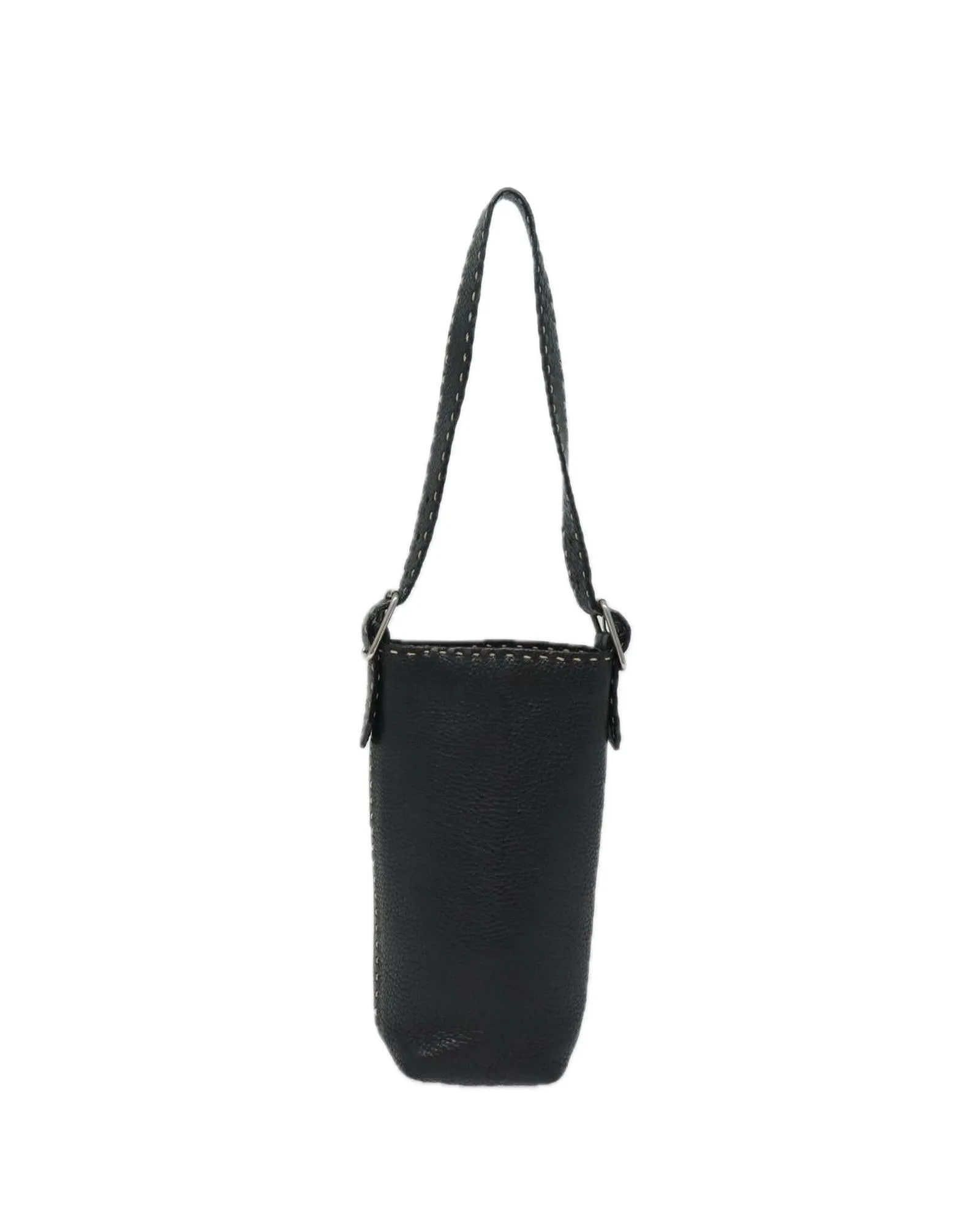 Black Leather Shoulder Bag by Fendi
