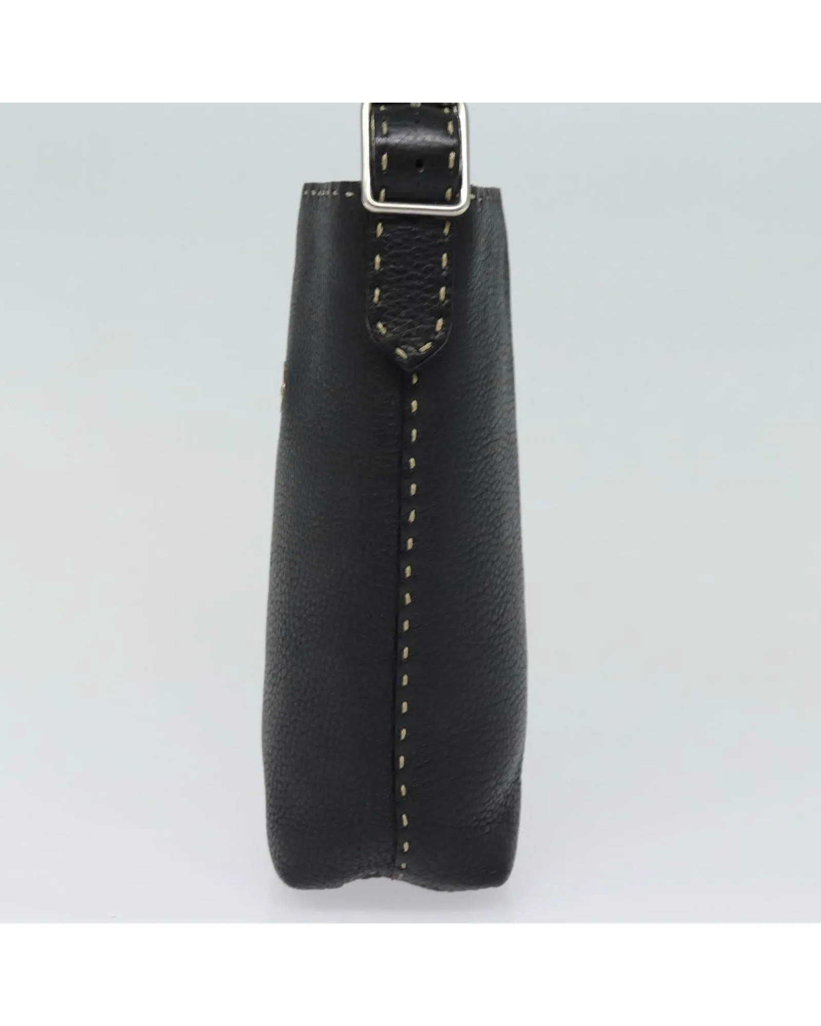 Black Leather Shoulder Bag by Fendi