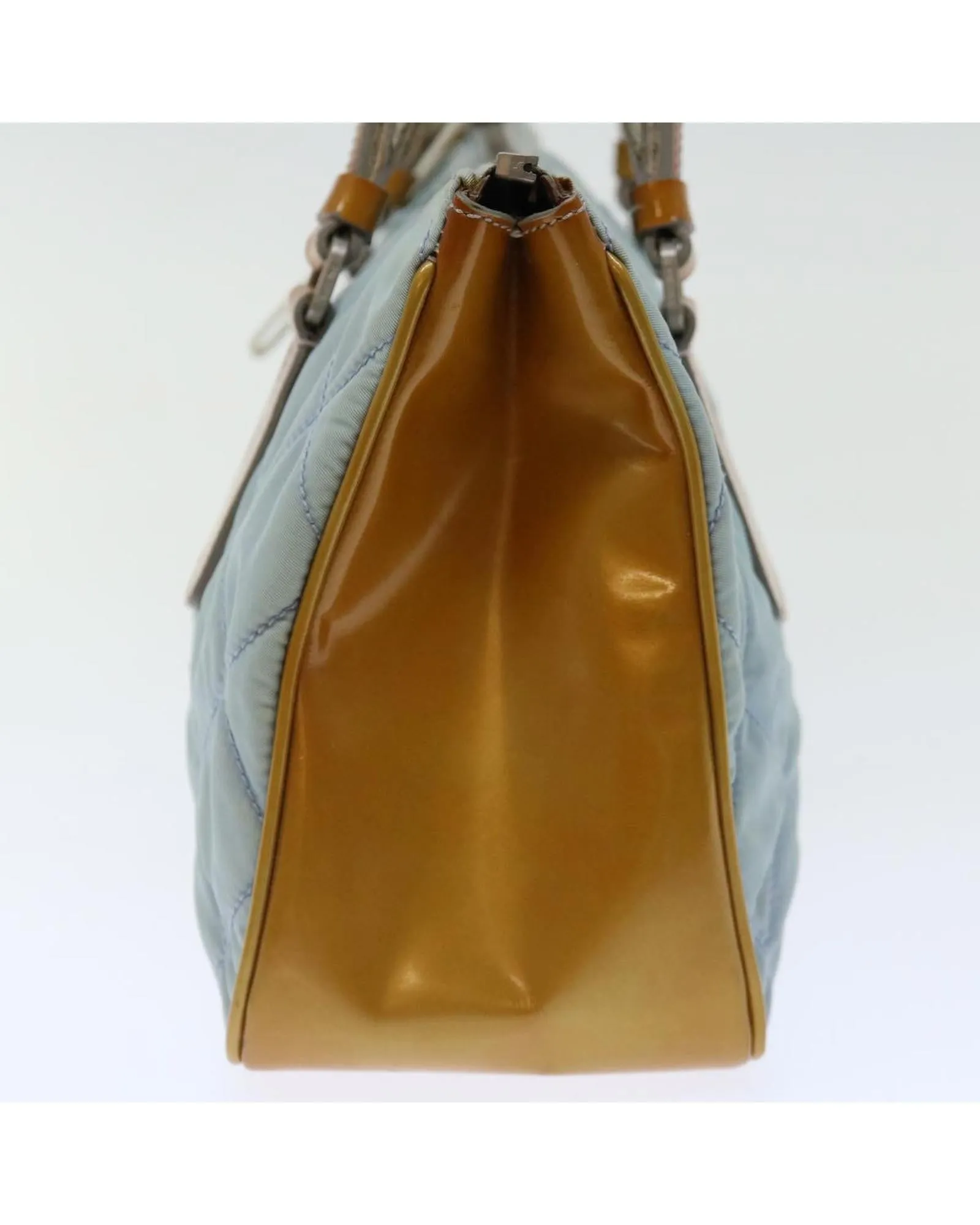 Blue Nylon Shoulder Bag by Italian Designer