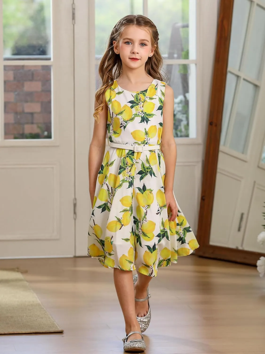 Bonny Billy Girls Classy Vintage Floral Swing Kids Party Dresses