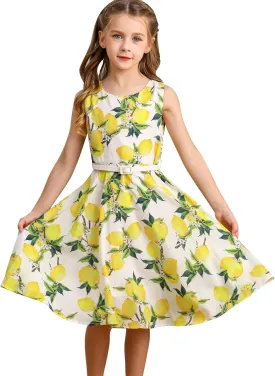 Bonny Billy Girls Classy Vintage Floral Swing Kids Party Dresses