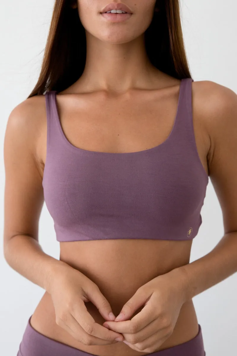 Boxy Crop Aubergine