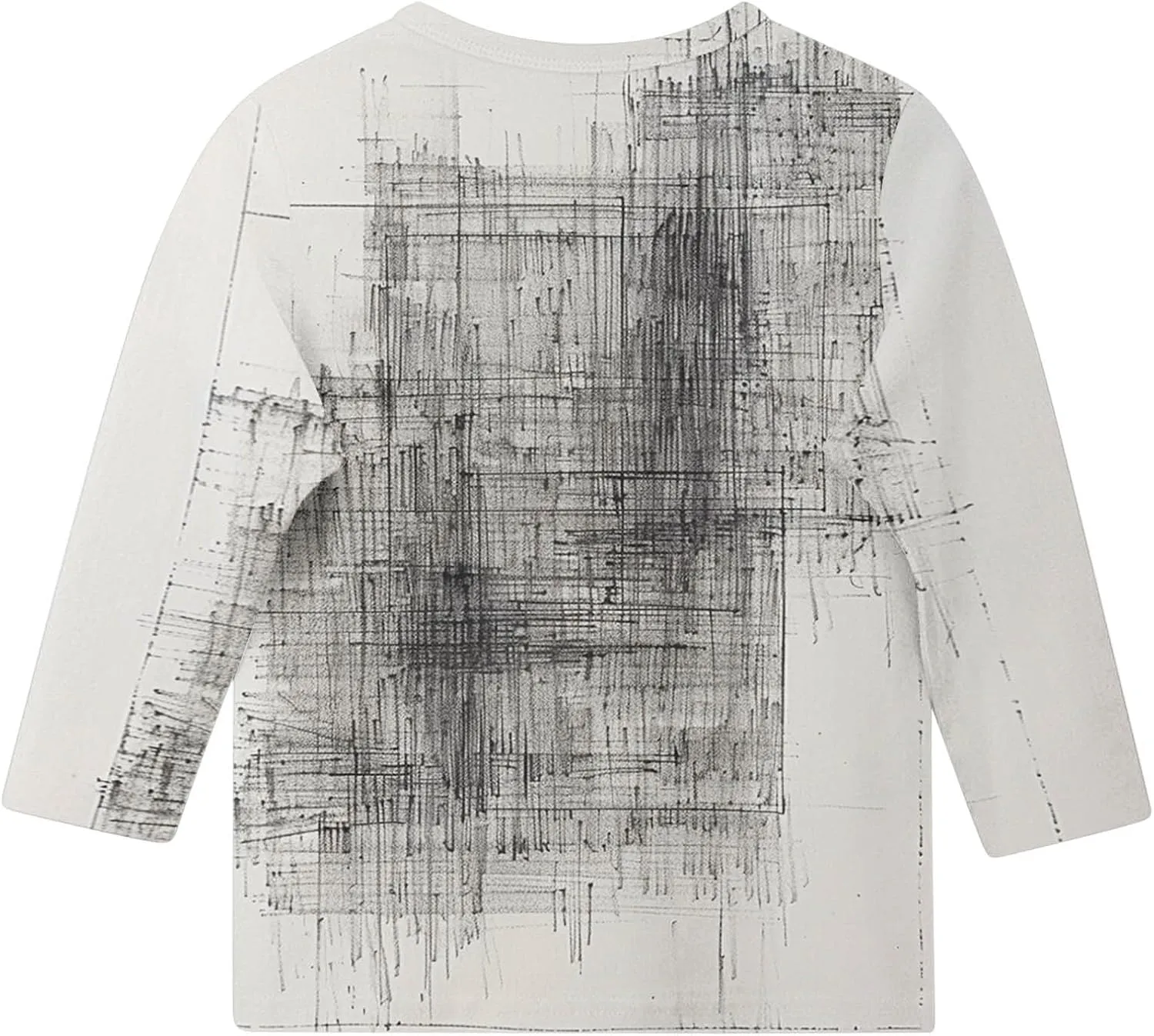 Boys Girls Cute Graffiti Loose 3/4 Sleeve T-Shirts Crewneck Casual Summer Graphic Printed Tee Tops for Kids 3-12 Years