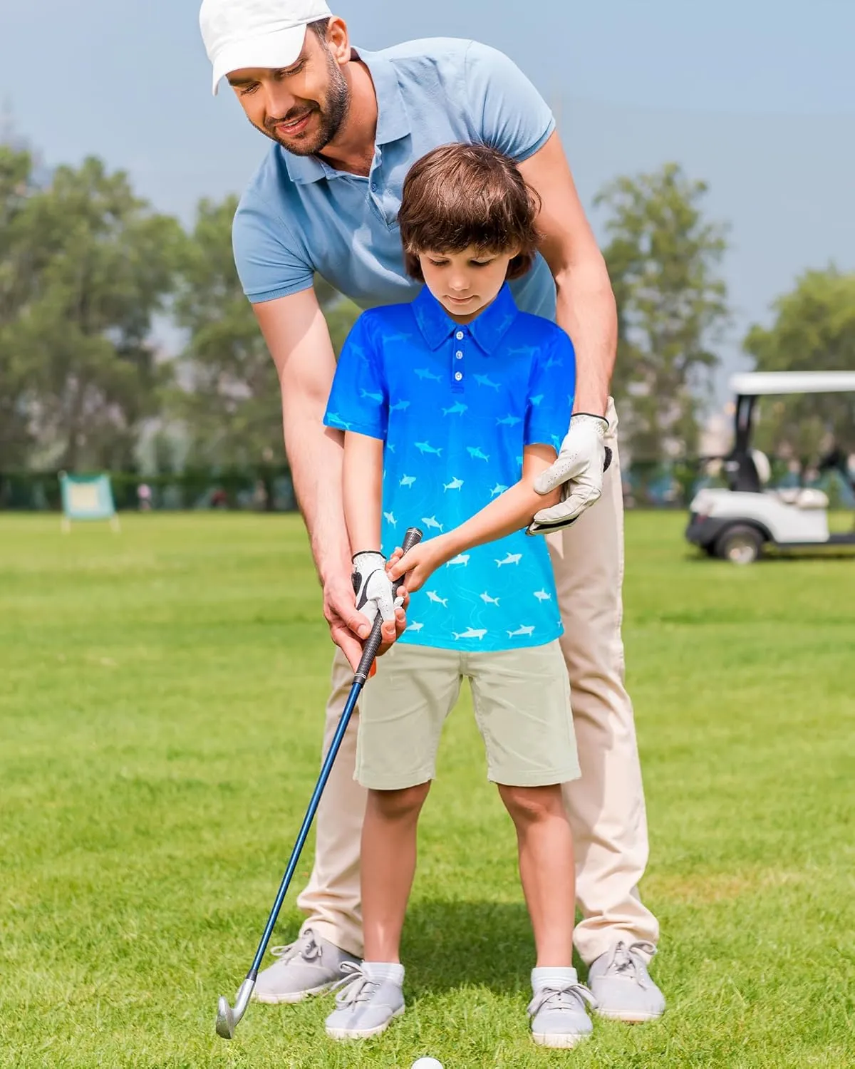 Boys Polo Shirt Golf Short Sleeve Hawaiian School Uniform Shirts for Boys Kids 5-14 Years