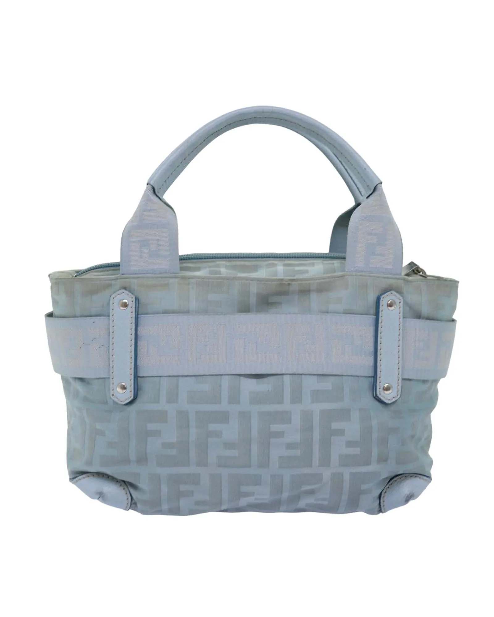 Fendi Zucca Blue Canvas Handbag