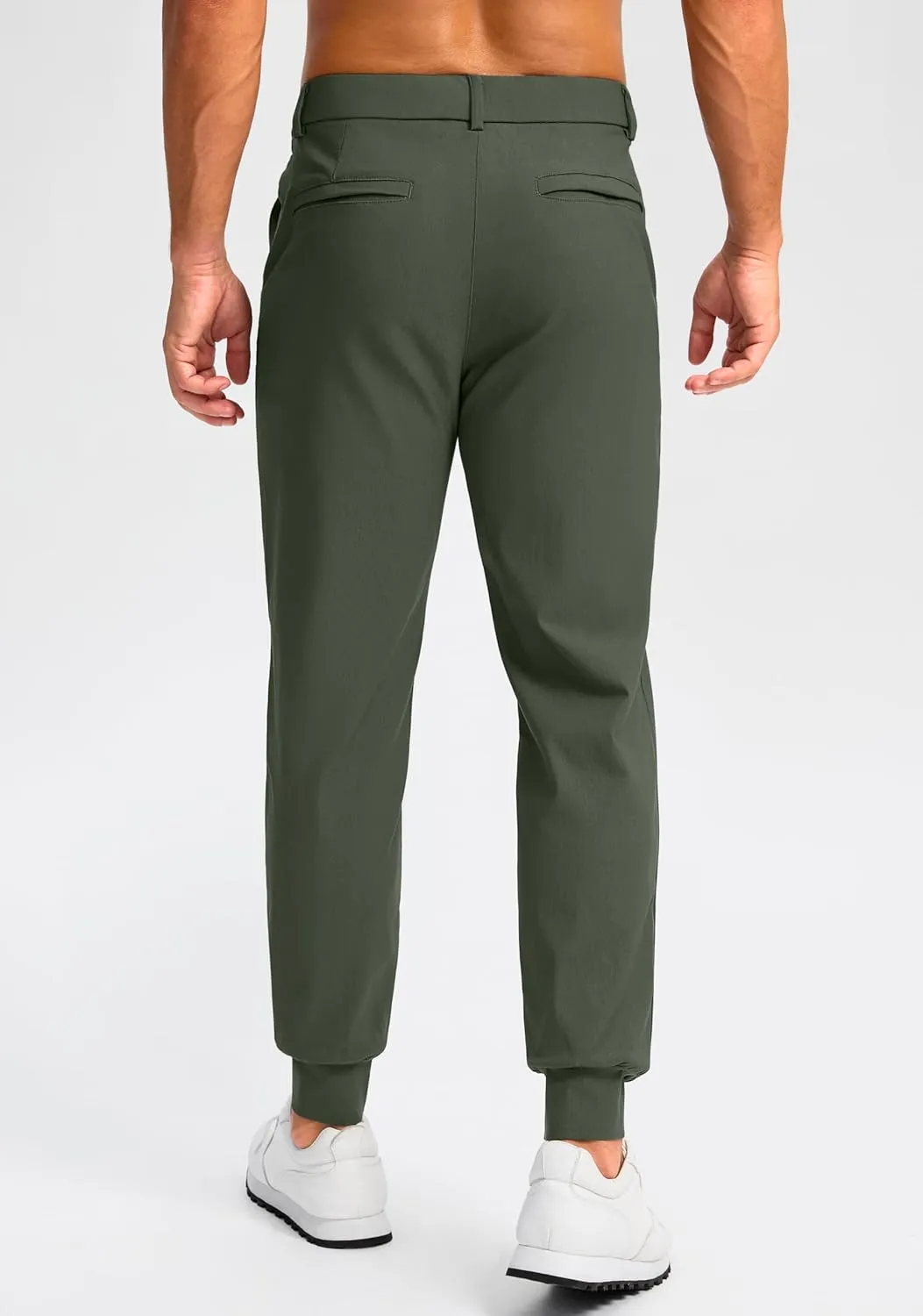G Gradual Men's Golf Joggers Pants 4 Pockets with Belt Loops 28" Stretch Slim Fit Dress Joggers for Men Casual Travel