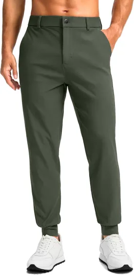 G Gradual Men's Golf Joggers Pants 4 Pockets with Belt Loops 28" Stretch Slim Fit Dress Joggers for Men Casual Travel