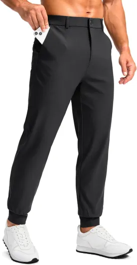 G Gradual Men's Golf Joggers Pants 4 Pockets with Belt Loops 28" Stretch Slim Fit Dress Joggers for Men Casual Travel