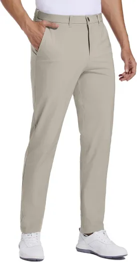 Golf Pants for Men Stretch Dress 30"/32"/34" Pants Quick Dry Lightweight Slacks Trousers for Business Casual Travel