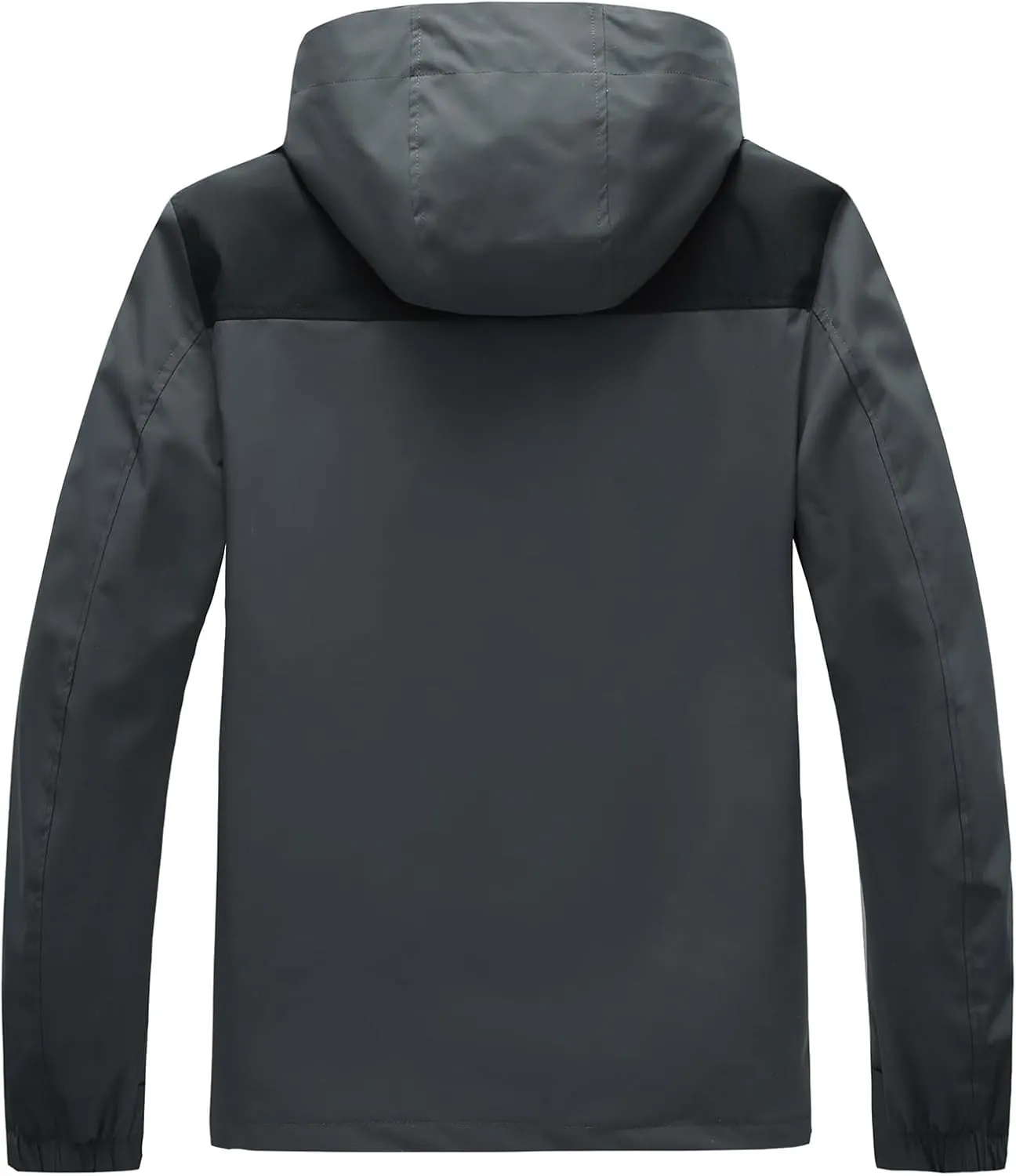 Lamgool Waterproof Jackets for Men Lightweight Rain Jacket Hooded Raincoat Zip Windbreaker for Running Hiking Travel