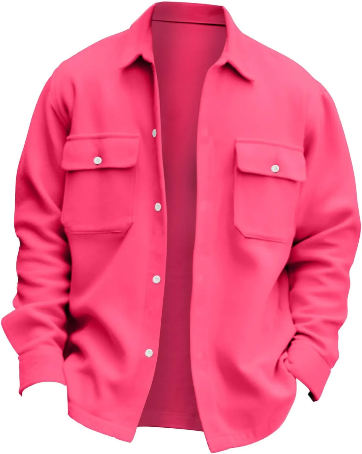 Men's Corduroy Jacket Button Down Shirt Jackets Long Sleeve Graphic Winter Coat Windbreaker Mens Fashion Clothes