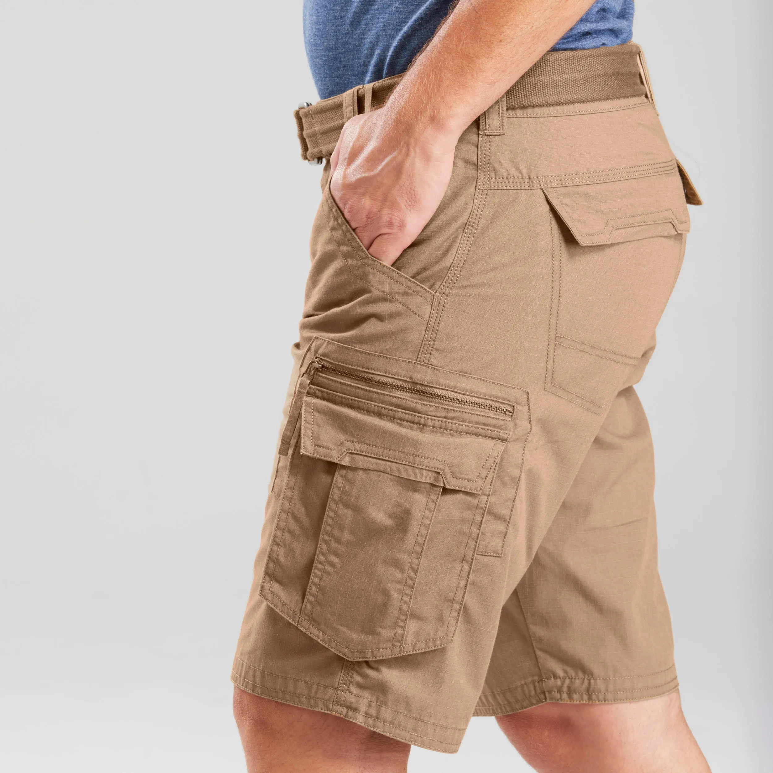 Men's hiking shorts Forclaz Travel 100, brown