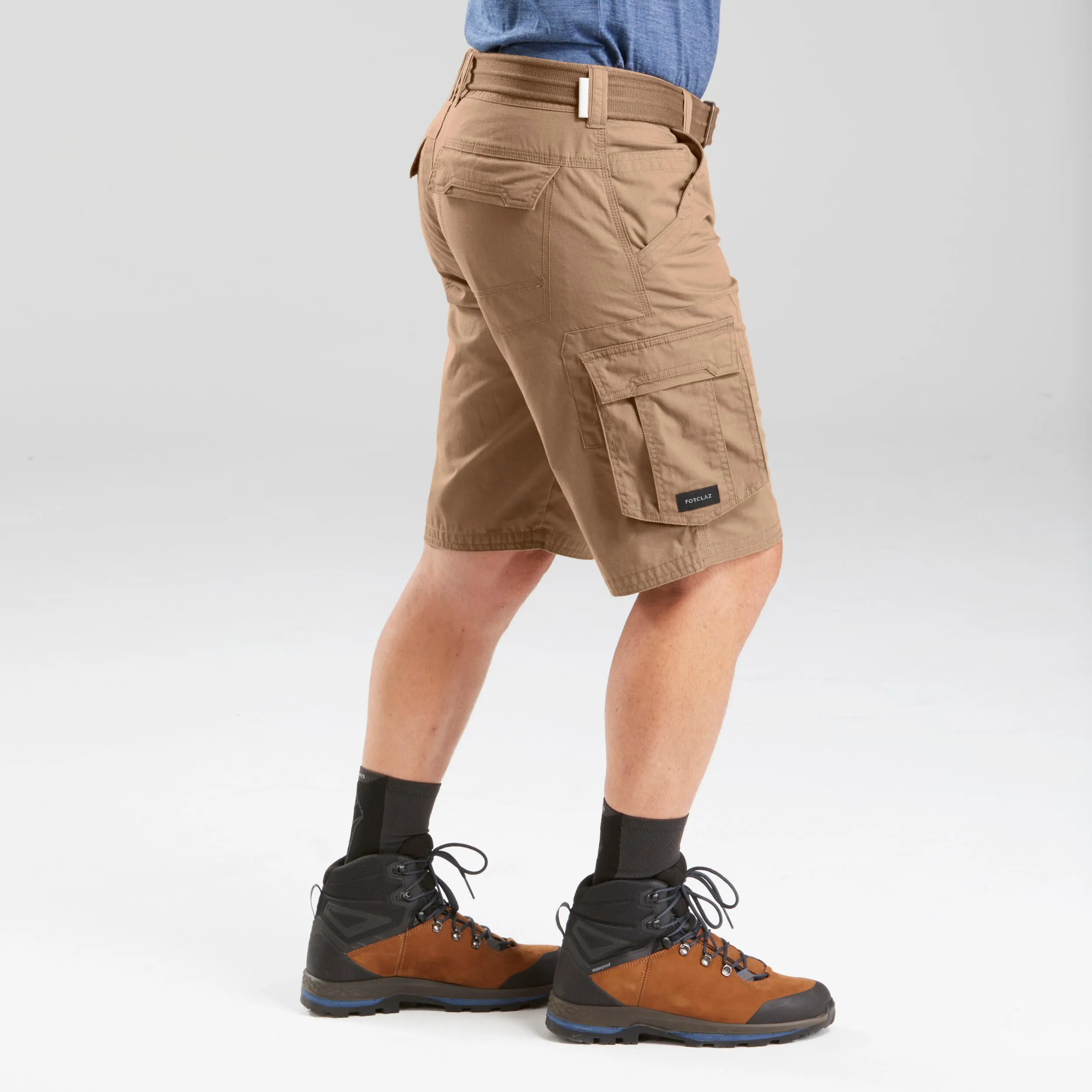 Men's hiking shorts Forclaz Travel 100, brown