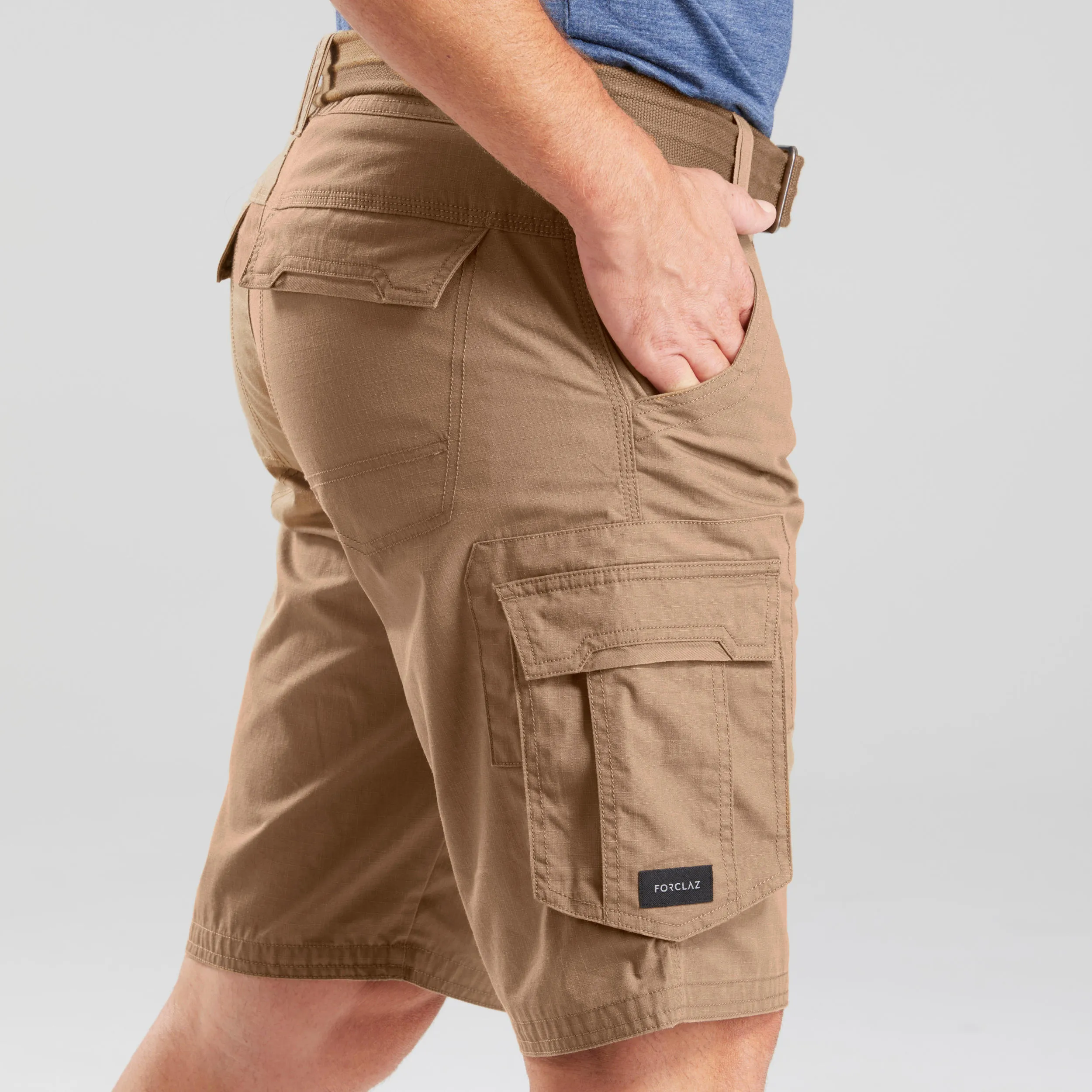 Men's hiking shorts Forclaz Travel 100, brown