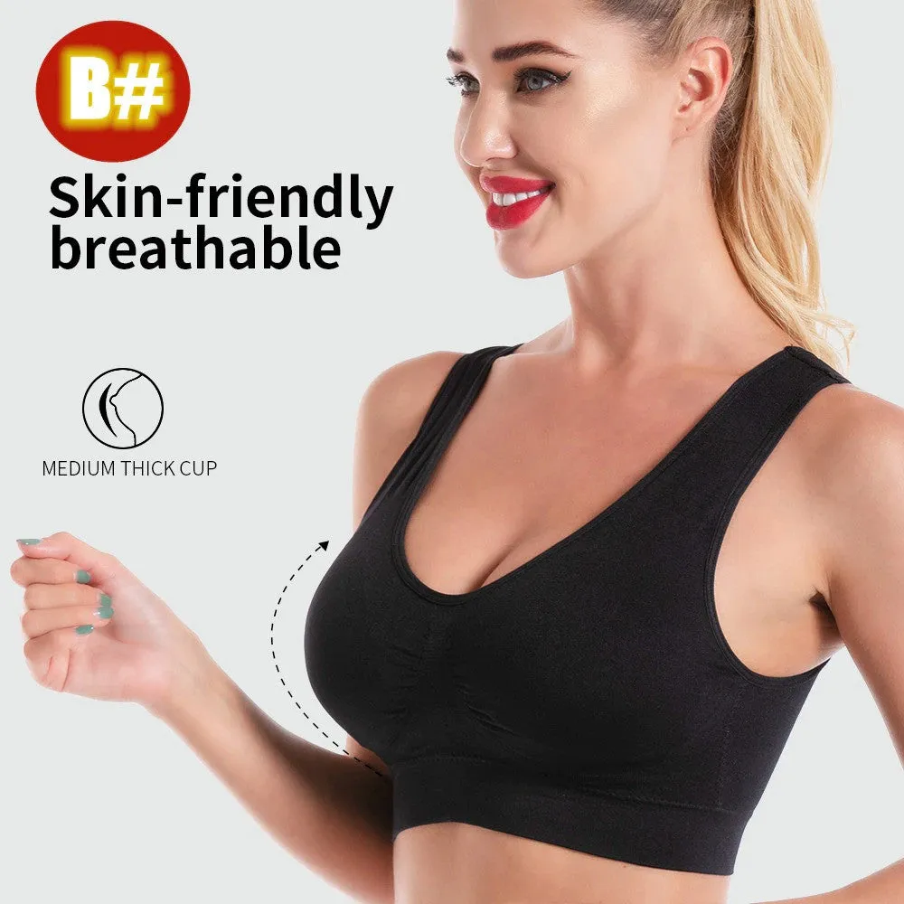 OCW Women Yoga Underwear Padded Breathable Fitness Running Bras Plus