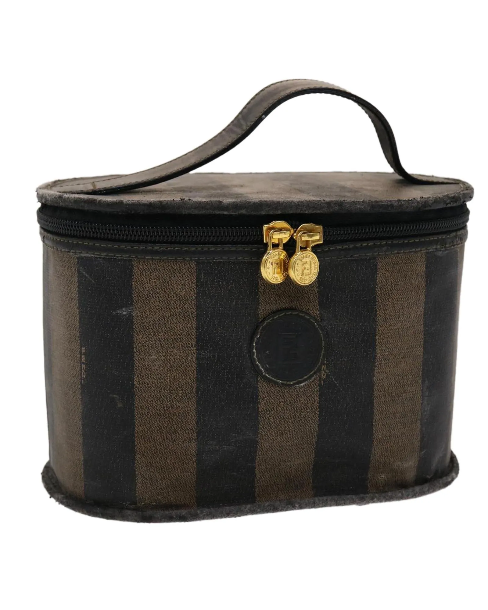 Pecan Canvas Vanity Cosmetic Pouch