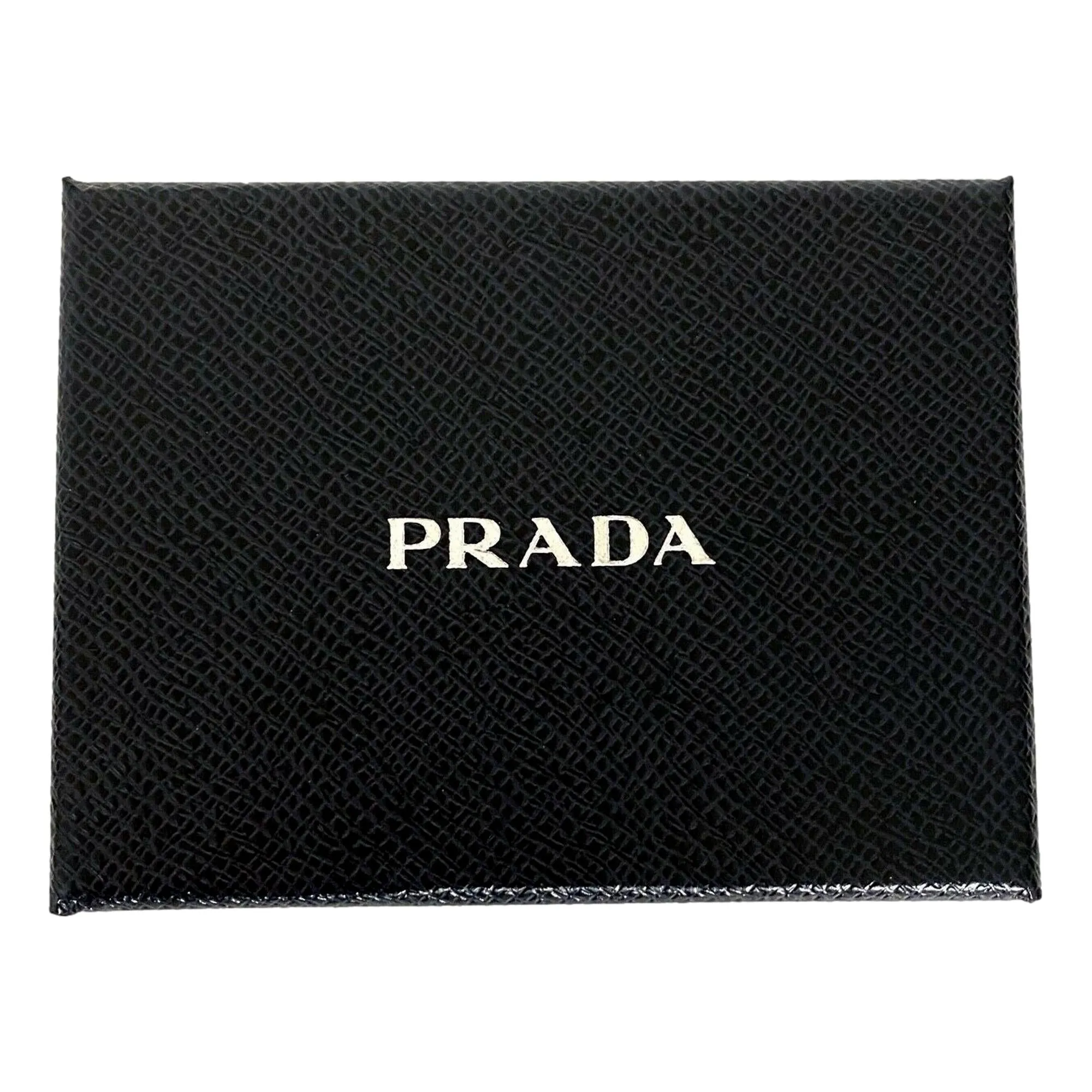 Prada Black Vitello Move Leather Card Case Wallet