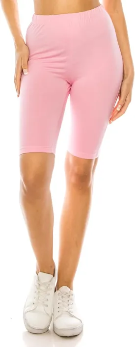 RENESEILLE Women's Active Biker Shorts  High Waist 10" Inseam Athletic Workout Gym Sports Yoga Running Bike Pants