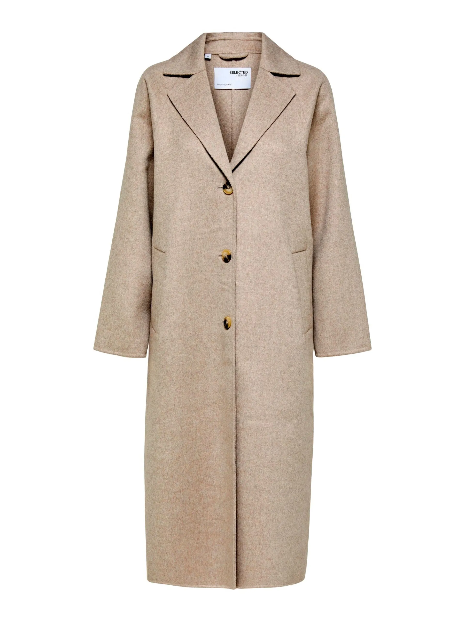 Selected Femme New Tama Wool Coat Sandshell