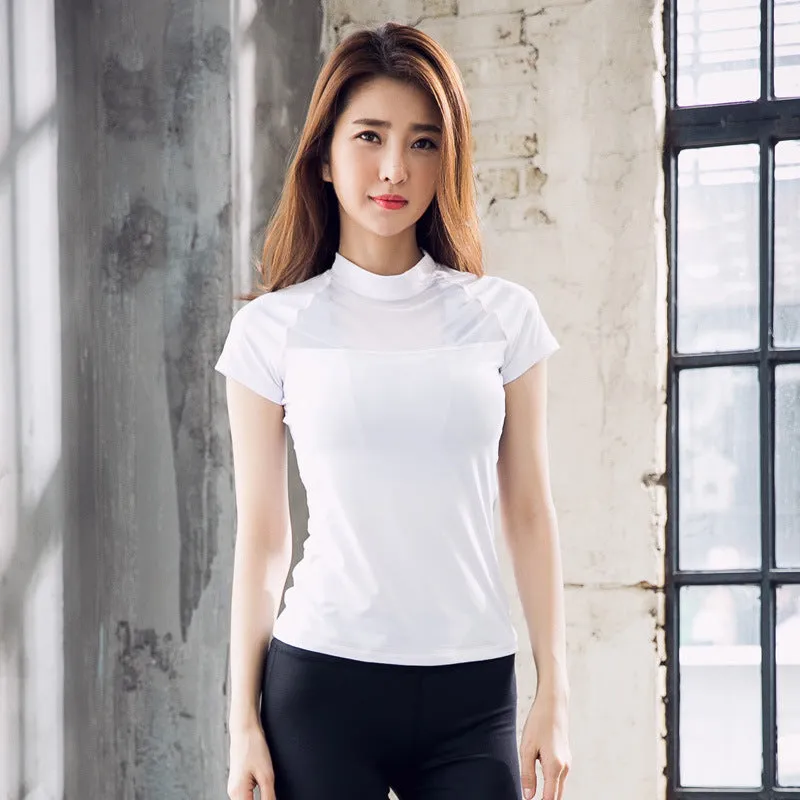 Sexy Meshed Quick Dry Yoga Top Sports Tees