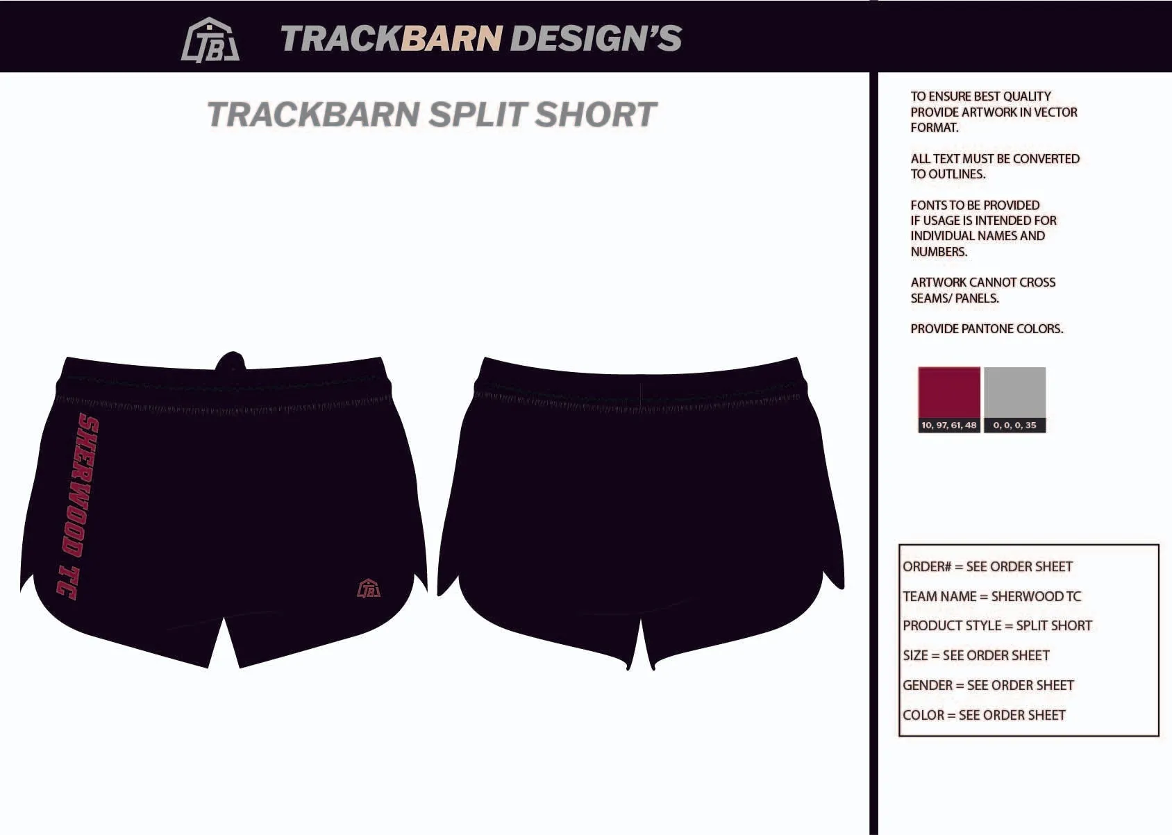 Sherwood-TC- Youth Split Track Short