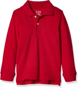 The Children'S Place Boys Long Sleeve Pique Polo