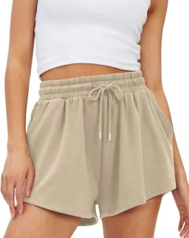 Trendy Queen Womens Sweat Shorts Casual Summer Comfy Lounge Athletic Clothes Elastic Cotton Running