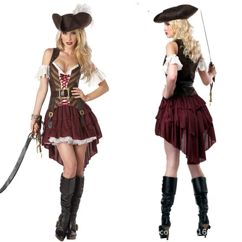 VenusFox Sexy Female Pirate Costume Halloween Carnival Show Fancy Cosplay Marvel Anime Cosplay