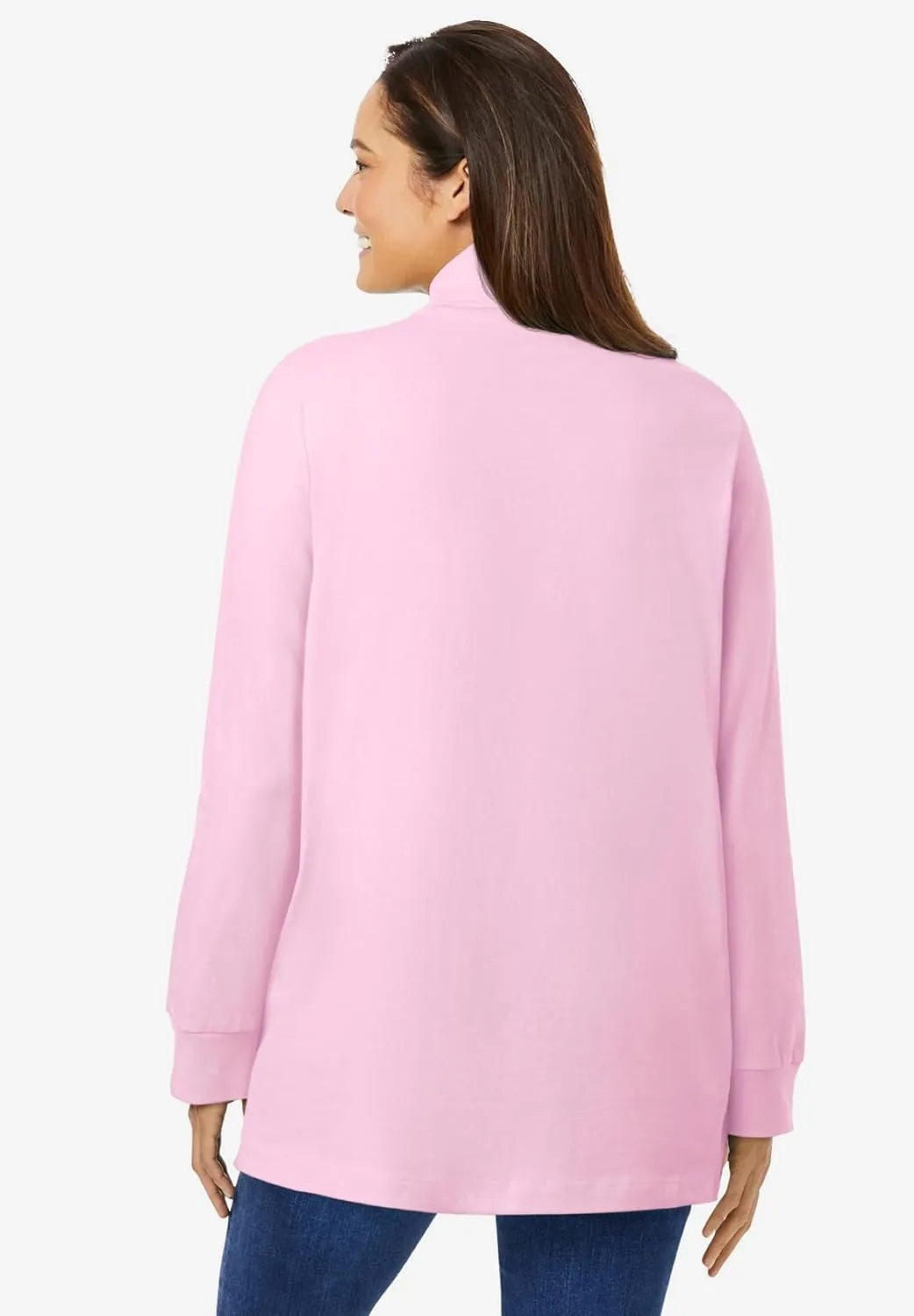 Woman Within Plus Size Perfect Long-Sleeve Turtleneck Tee (Petite Available)