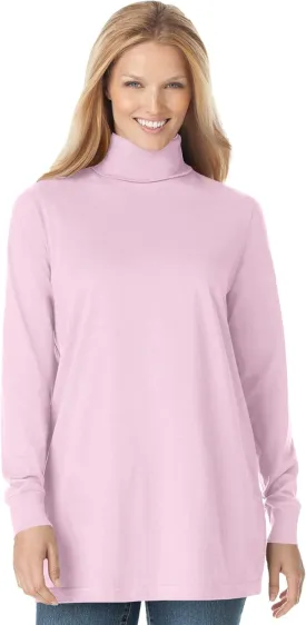Woman Within Plus Size Perfect Long-Sleeve Turtleneck Tee (Petite Available)