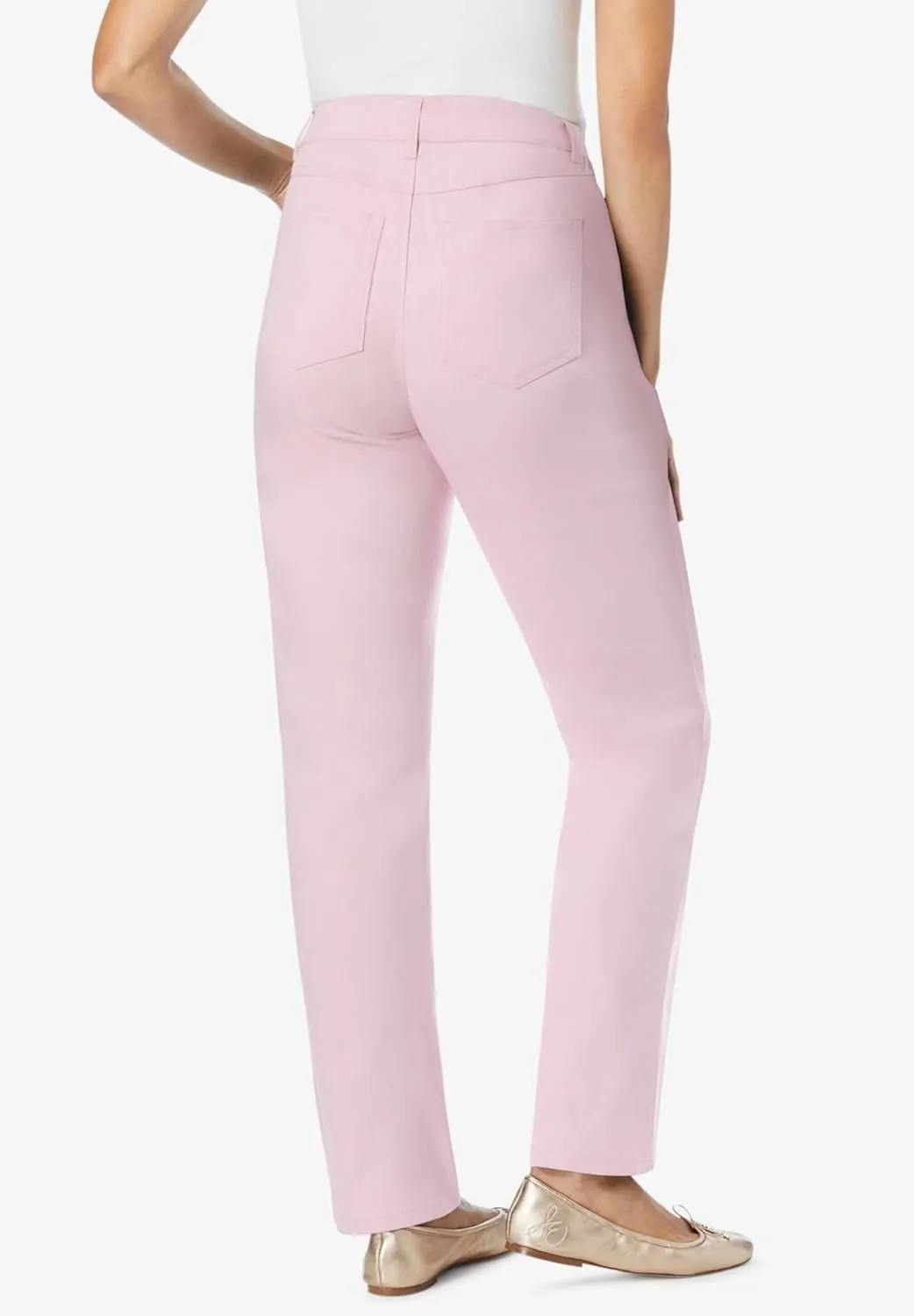 Woman Within Plus Size Straight-Leg Stretch Denim Jean