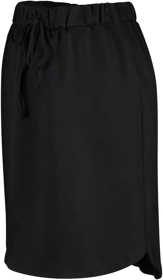 Womens Skirts Knee Length Pencil Skirts Elastic Midi Bodycon Solid Drawstring Daily Dresses
