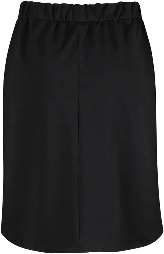 Womens Skirts Knee Length Pencil Skirts Elastic Midi Bodycon Solid Drawstring Daily Dresses
