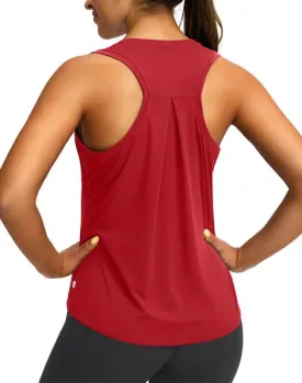 Women's Workout Tops Racerback Athletic Tank Tops Sleeveless Loose Fit Yoga Running Gym Shirts for Women