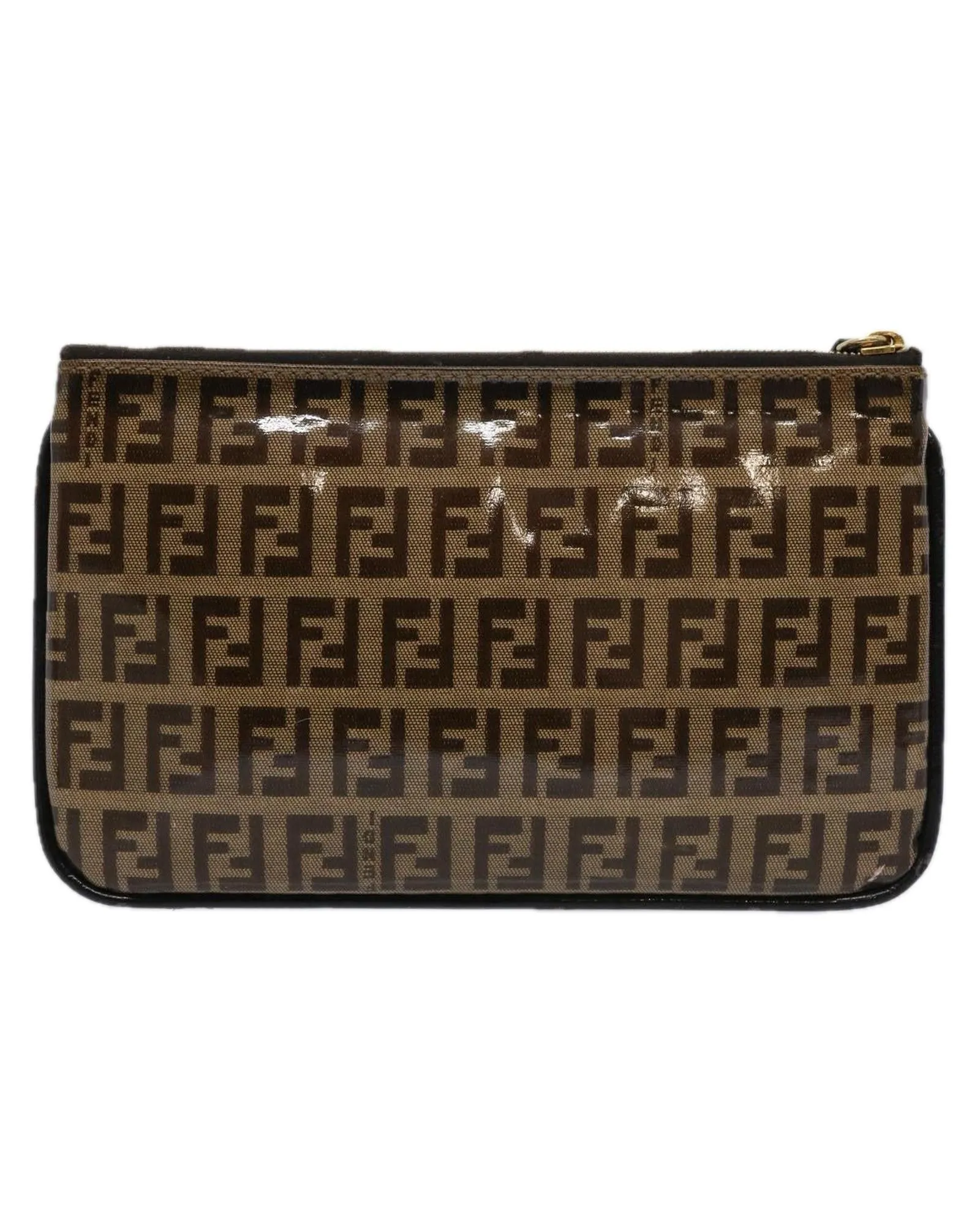 Zucchino Canvas Brown Pouch by Fendi - Authenticated (bs10758)