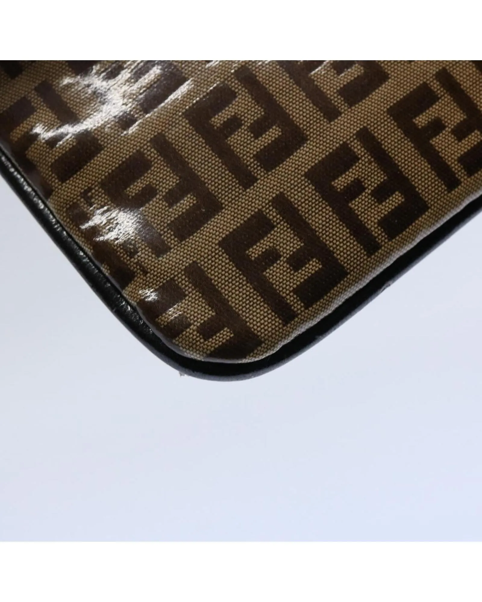 Zucchino Canvas Brown Pouch by Fendi - Authenticated (bs10758)